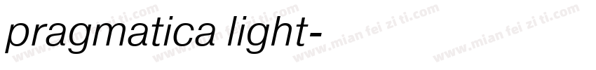 pragmatica light字体转换